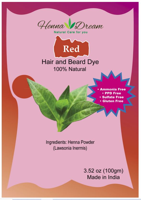 Natural Red Hair dye