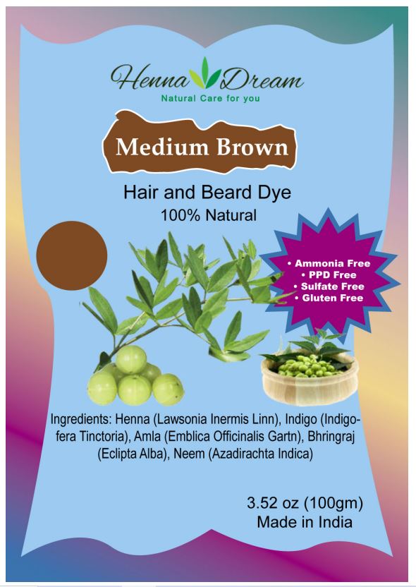 Natural Medium Brown Hair Dye